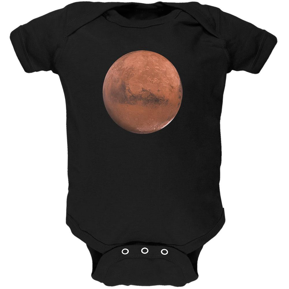 Planet Mars Soft Baby One Piece Baby One Piece Old Glory 0-3M Black