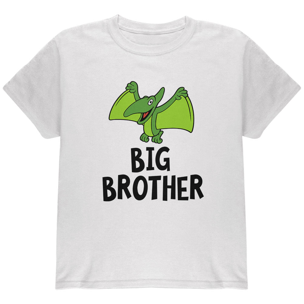 Big Brother Dino Dinosaur Pterodactyl Youth T Shirt Youth T-Shirts Old Glory YLG White
