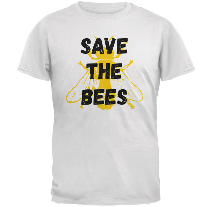 Honey Bee Save the Bees Mens T Shirt Men's T-Shirts global 2XL White