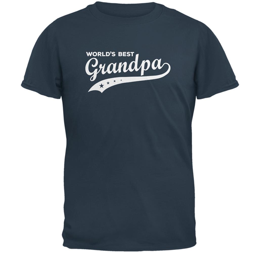 Father's Day World's Best Grandpa Mens T Shirt Men's T-Shirts Father's Day LG Denim