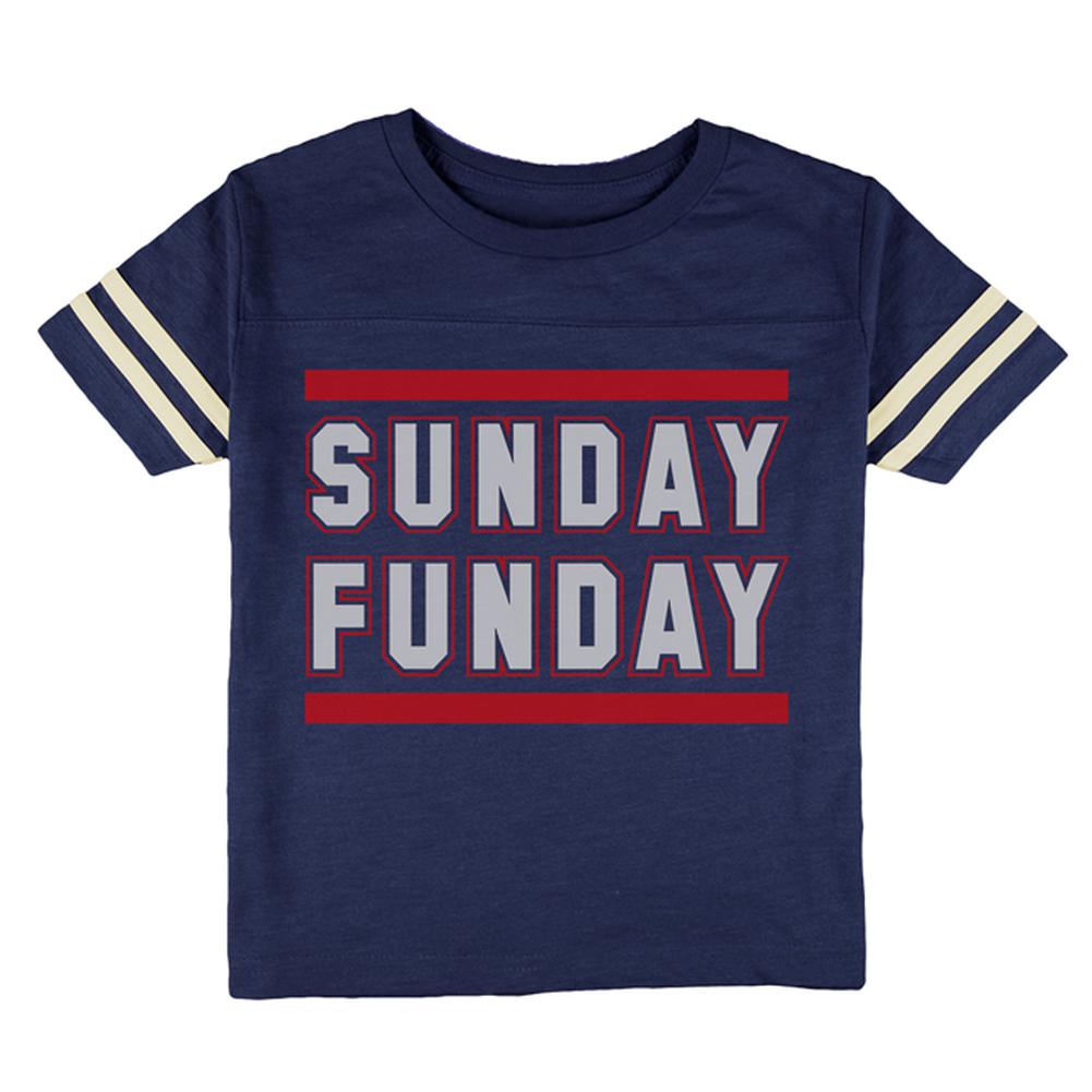 Sunday Funday New England Toddler Football T Shirt Toddler T-Shirts Old Glory 2T Heather Royal