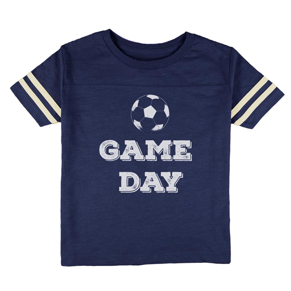 Game Day Soccer Toddler Football T Shirt Toddler T-Shirts Old Glory 2T Heather Royal