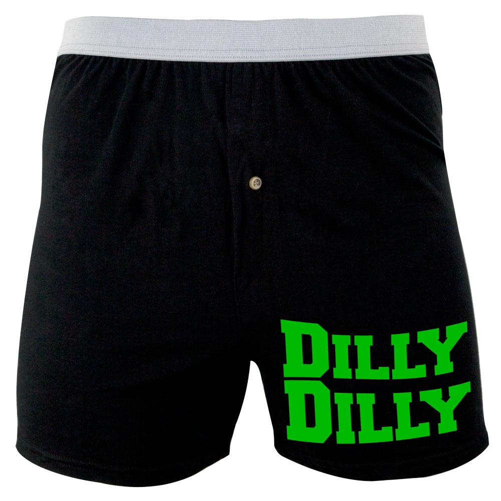 St. Patrick's Day Green Dilly Dilly Soft Knit Boxer Underwear Old Glory 2XL Black