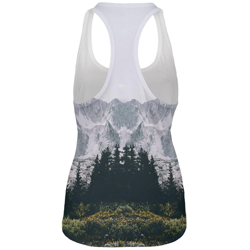 Hiking Mountains So The Adventure Begins All Over Womens Work Out Tank Top Women's Tank Tops Old Glory