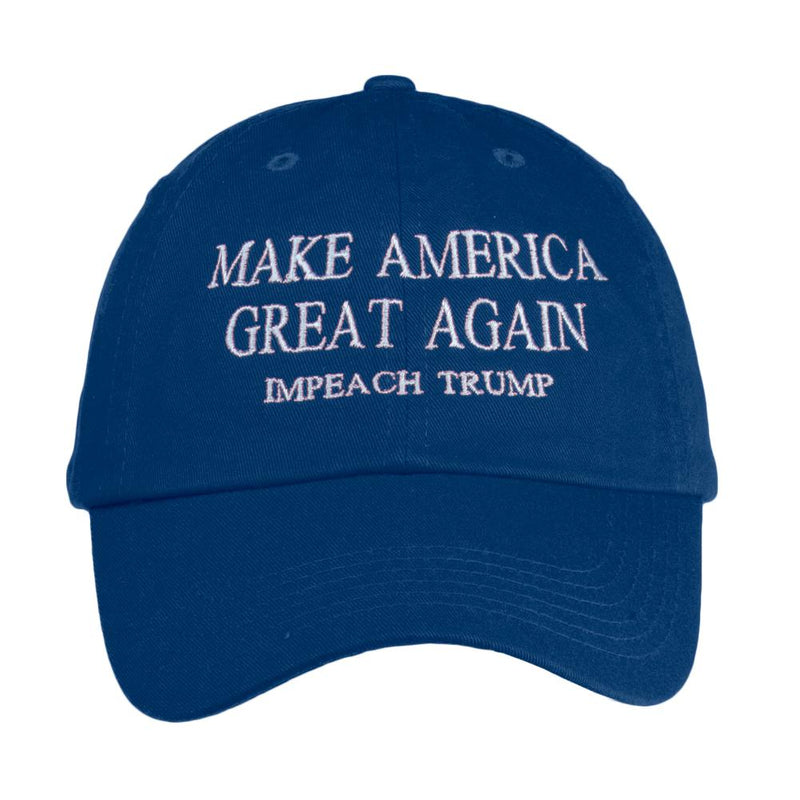 Make America Great Impeach Trump Adjustable Cap Adjustable Baseball Caps Old Glory OS Blue