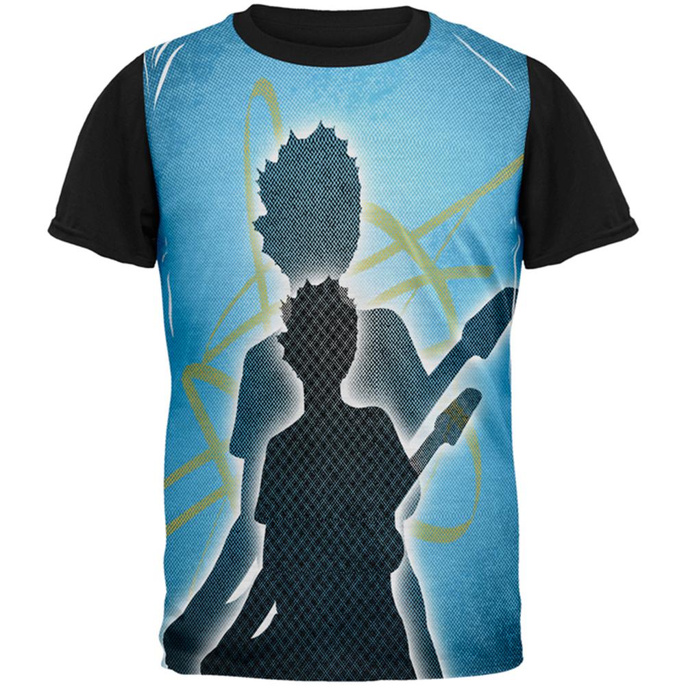 Next Guitar Rock Idol All Over Mens Black Back T Shirt Men's T-Shirts Old Glory 2XL Multi
