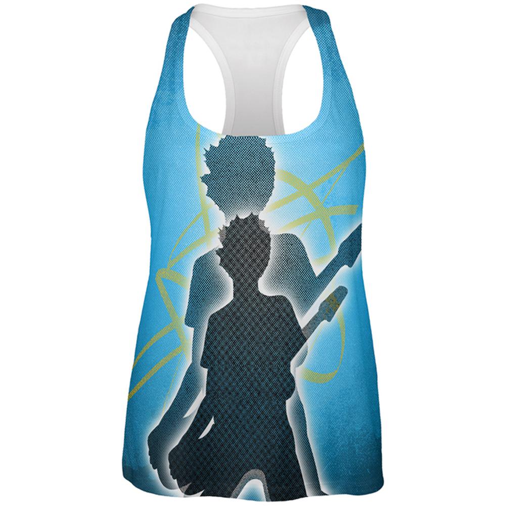 Next Guitar Rock Idol All Over Womens Work Out Tank Top Women's Tank Tops Old Glory 2XL Multi
