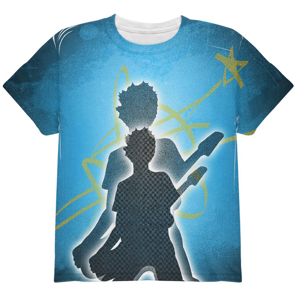 Next Guitar Rock Idol All Over Youth T Shirt Youth T-Shirts Old Glory LG Multi
