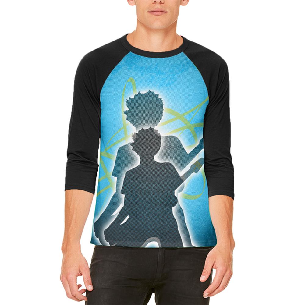 Next Guitar Rock Idol Mens Raglan T Shirt Men's T-Shirts Old Glory 2XL White-Black