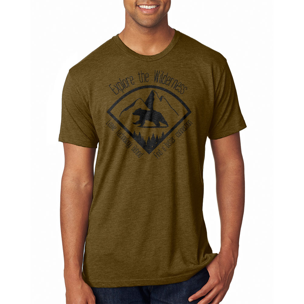 Explore The Wilderness No Wifi Better Connection Mens T Shirt Men's T-Shirts Old Glory 2XL Brown