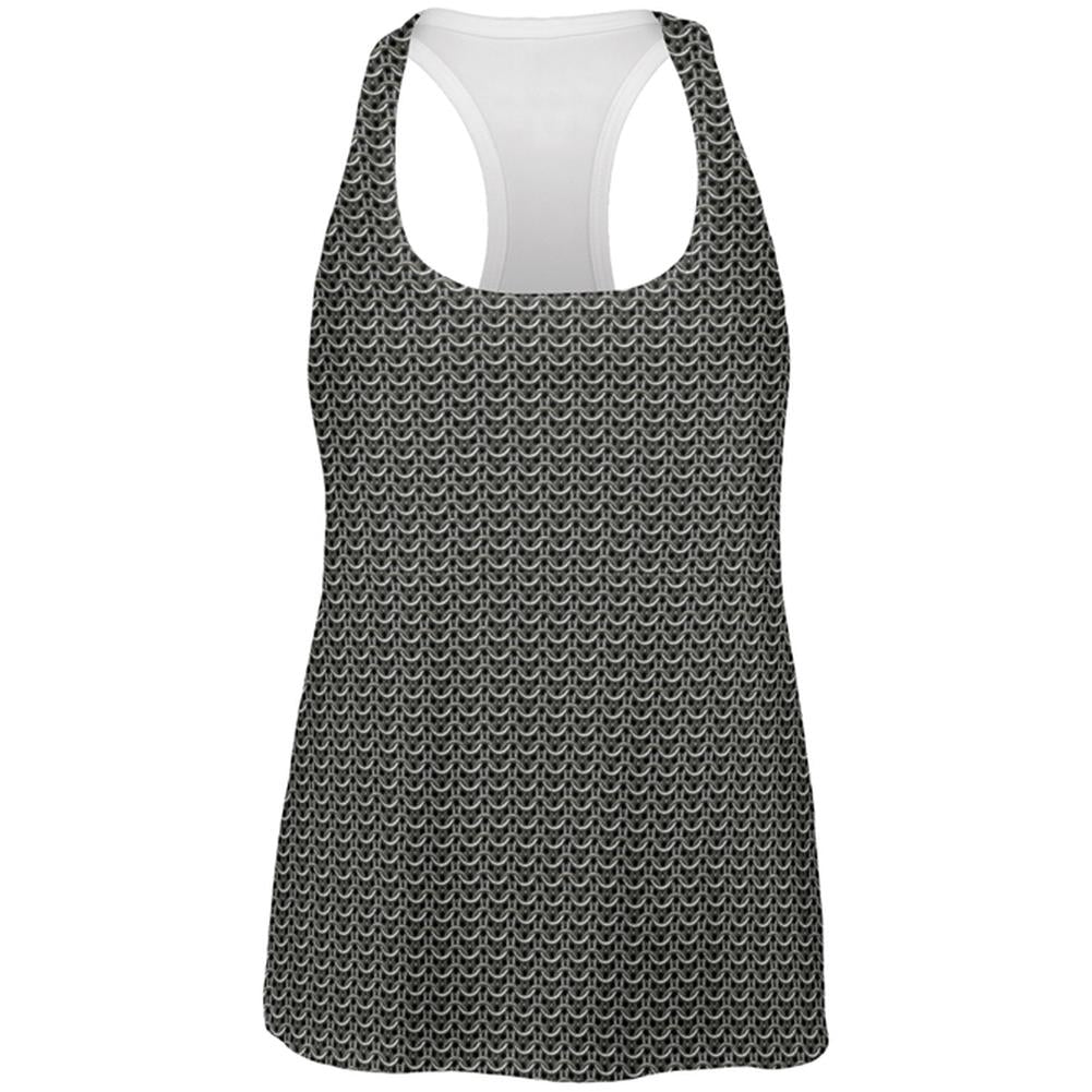Halloween Chainmail Costume All Over Womens Work Out Tank Top Women's Tank Tops Old Glory 2XL Multi