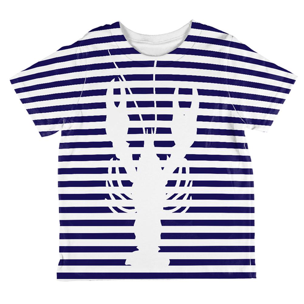 Lobster Navy Nautical Stripes All Over Toddler T Shirt Toddler T-Shirts Old Glory 2T Multi