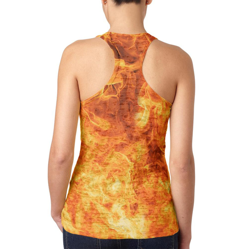 Flames Fire Juniors Burnout Racerback Tank Top Juniors Tank Tops Old Glory