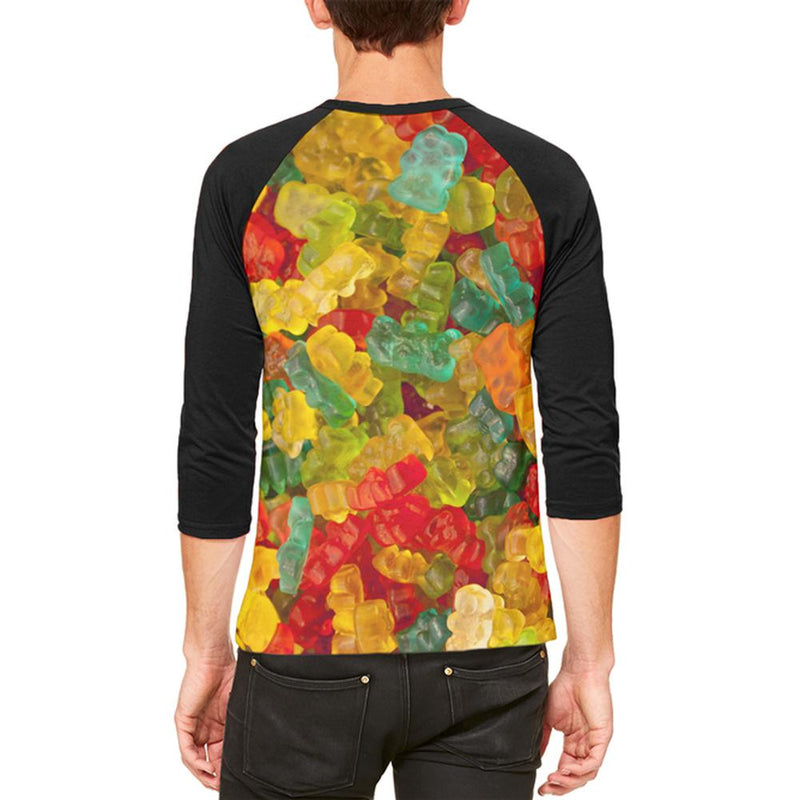 Halloween Candy Gummy Bears Mens Raglan T Shirt Men's T-Shirts Old Glory