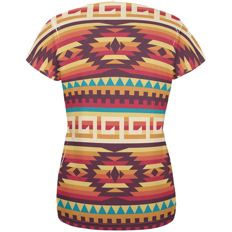 Native American Pattern All Over Womens T Shirt Women's T-Shirts Old Glory