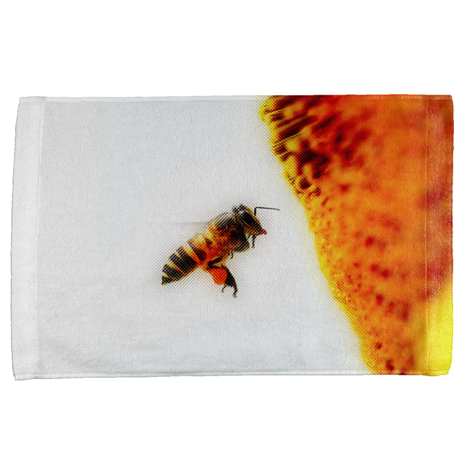 Honey Bee in Flight All Over Hand Towel Hand Towel global OS Multi