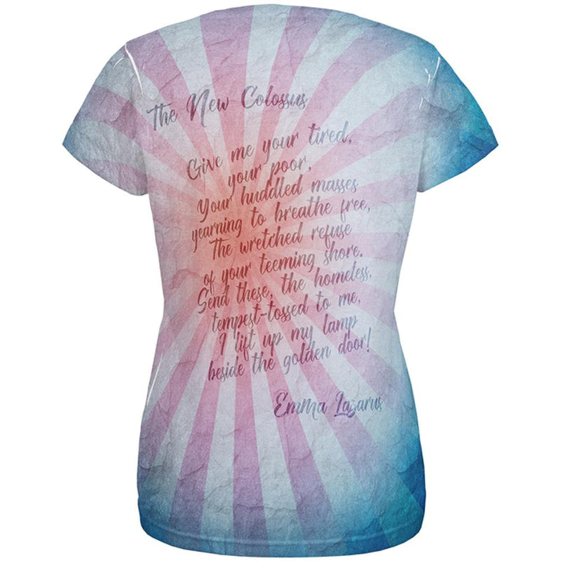 4th of July Spirit Of Liberty Statue All Over Womens T Shirt Women's T-Shirts Old Glory