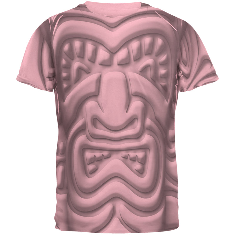 Tiki God Black Face Luau Mens T Shirt Men's T-Shirts Old Glory SM Pink