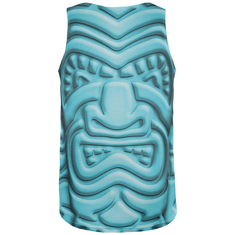Tiki God Blue Face Luau All Over Mens Tank Top Men's Tank Tops Old Glory