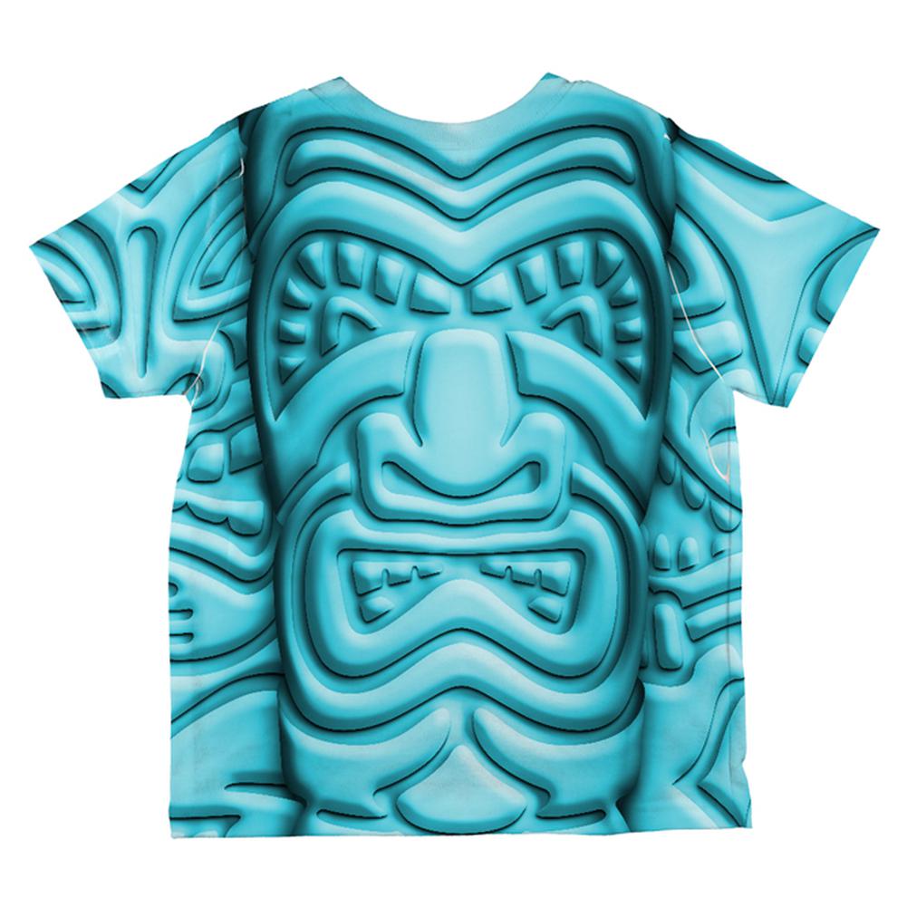 Tiki God Blue Face Luau All Over Toddler T Shirt Toddler T-Shirts Old Glory