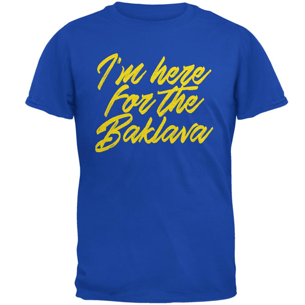 I'm Here for the Baklava Mens Soft T Shirt Men's T-Shirts Old Glory 2XL Royal