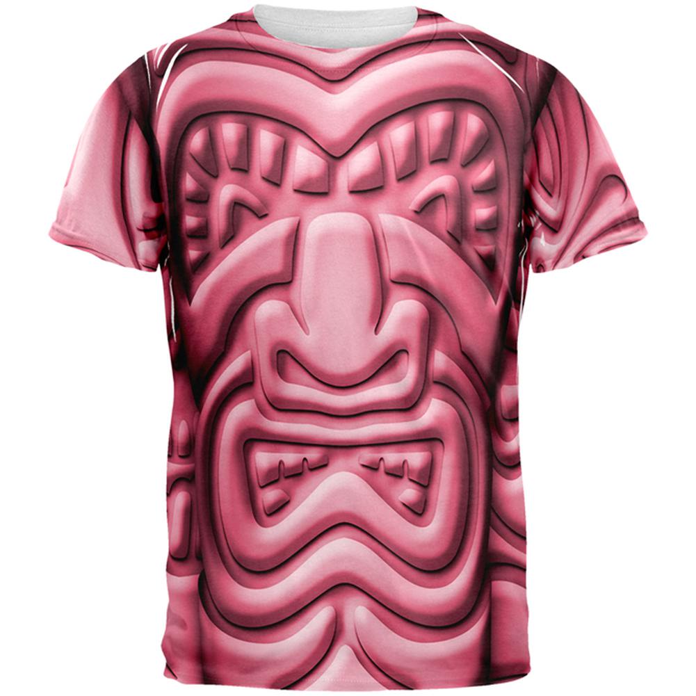 Tiki God Pink Face Luau All Over Mens T Shirt Men's T-Shirts Old Glory 2XL Multi