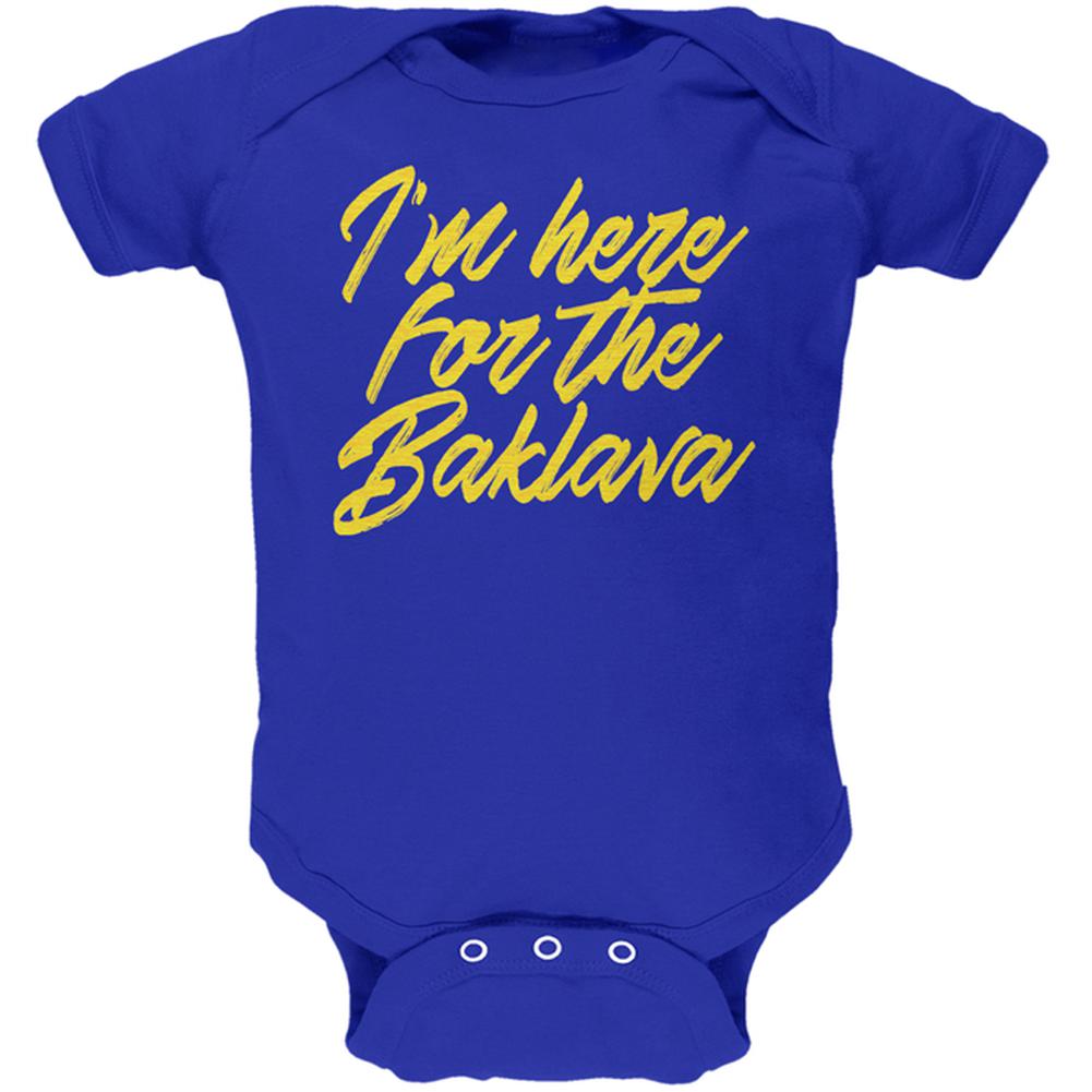 I'm Here for the Baklava Soft Baby One Piece Baby One Piece Old Glory 0-3M Royal