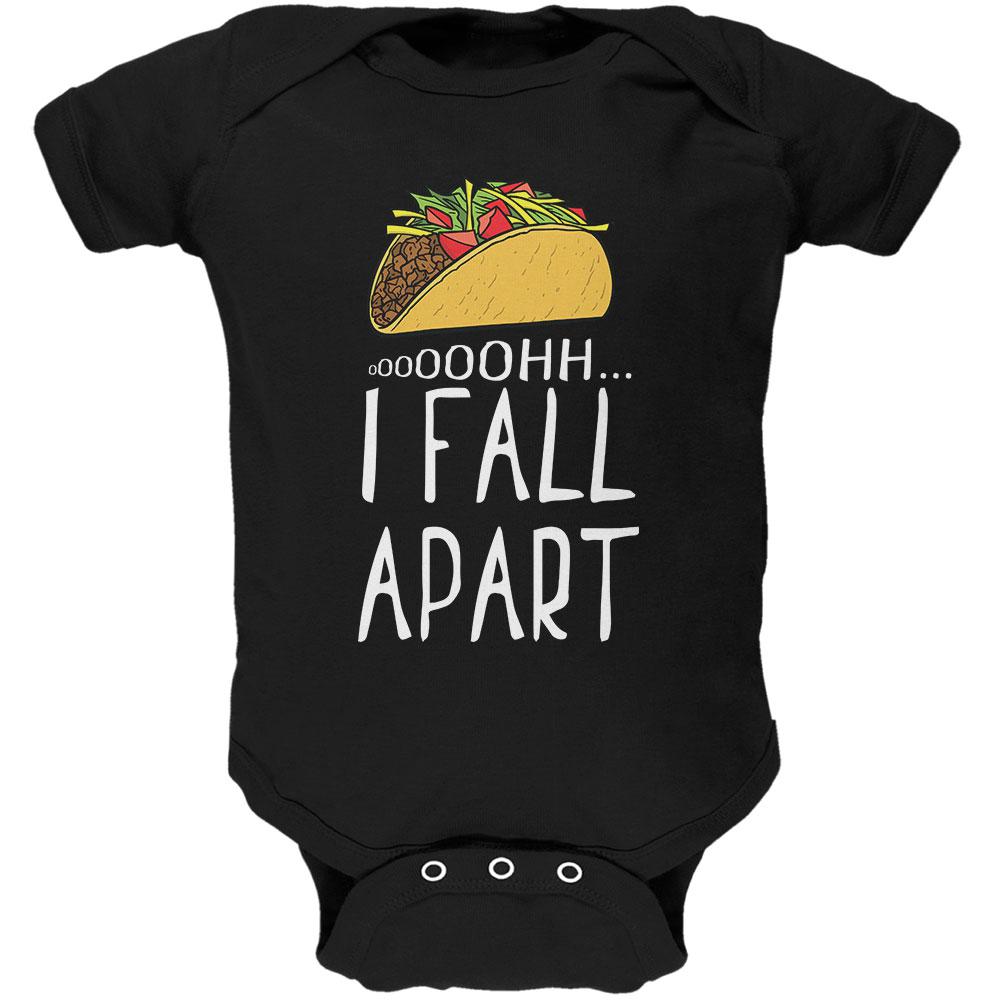 Cinco De Mayo Tacos Oh I Fall Apart Soft Baby One Piece Baby One Piece Old Glory 0-3M Black