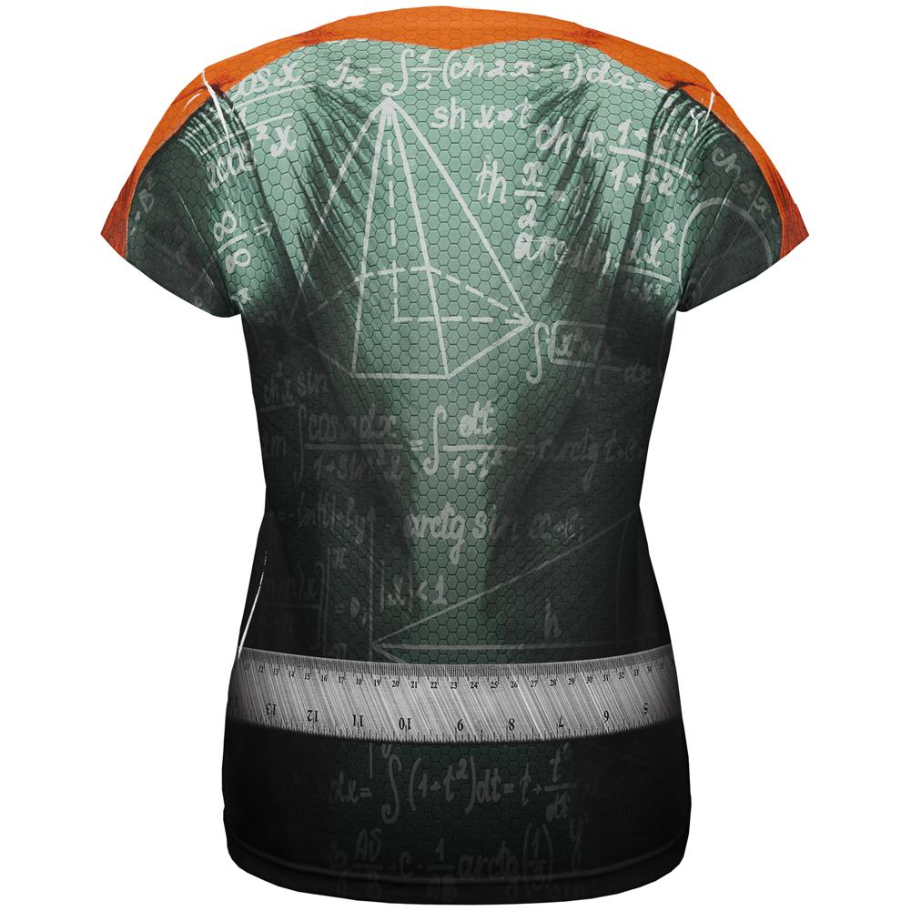 Halloween Math Geek Scientist Superhero Costume All Over Womens T Shirt Women's T-Shirts Old Glory