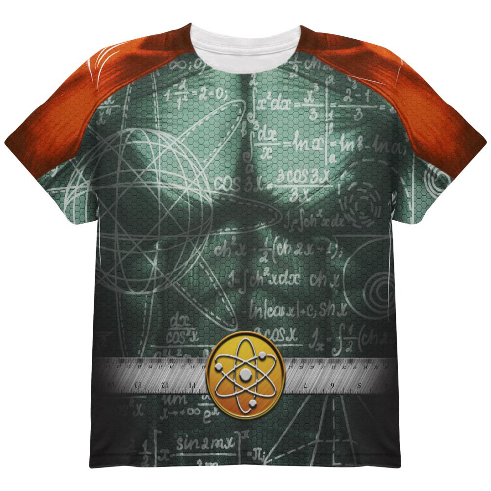 Halloween Math Geek Scientist Superhero Costume All Over Youth T Shirt Youth T-Shirts Old Glory LG Multi