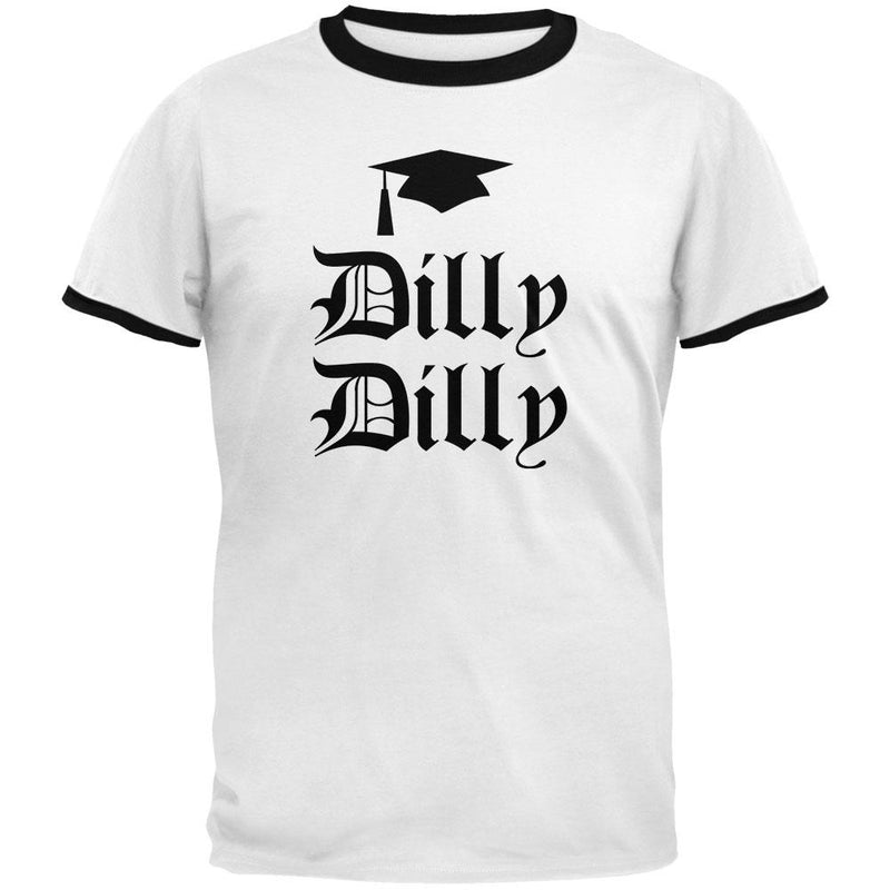 Dilly Dilly Graduation Mens Ringer T Shirt Men's T-Shirts Old Glory 2XL White-Black