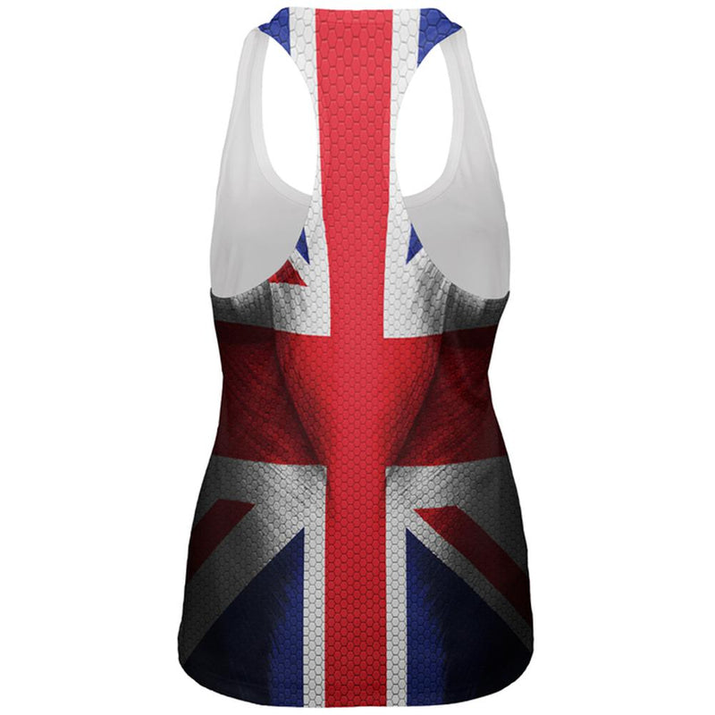 Halloween Union Jack British Flag Superhero Costume All Over Womens Work Out Tank Top Women's Tank Tops Old Glory