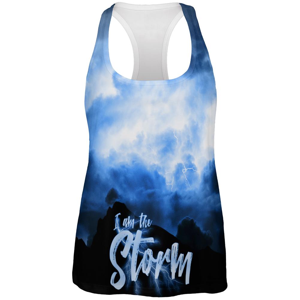 Warrior's Fate I Am The Storm All Over Womens Work Out Tank Top Women's Tank Tops Old Glory 2XL Multi