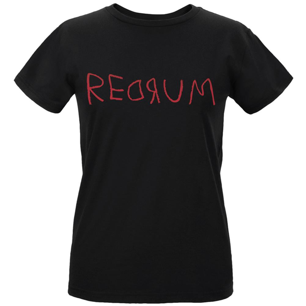 Halloween Horror Redrum Womens Organic T Shirt Women's T-Shirts Old Glory LG Black