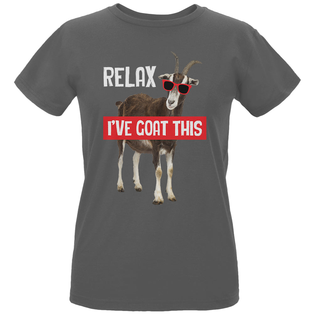 Relax I've Goat Got This Womens Organic T Shirt Women's T-Shirts Old Glory LG Grey