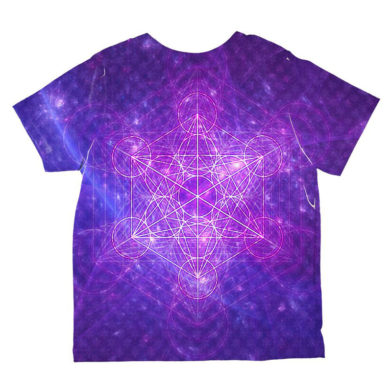 Sacred Geometry Metatron Cube Map of Creation All Over Toddler T Shirt Toddler T-Shirts Old Glory