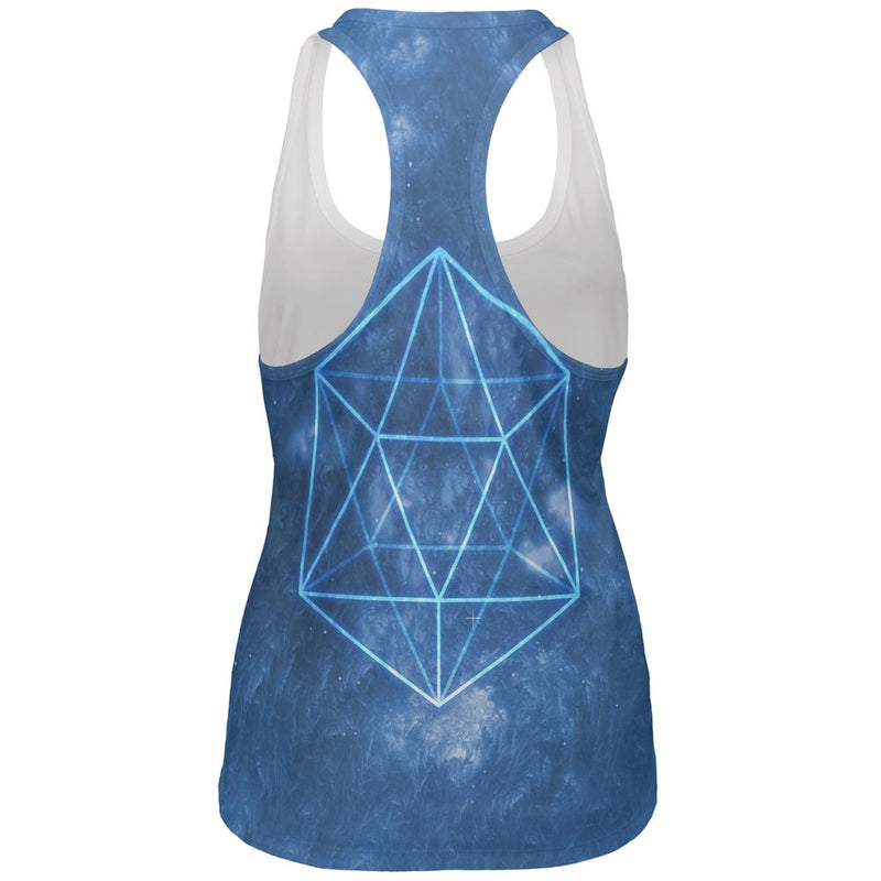 Sacred Geometry Icosahedron Crystal Wind All Over Womens Work Out Tank Top Women's Tank Tops Old Glory
