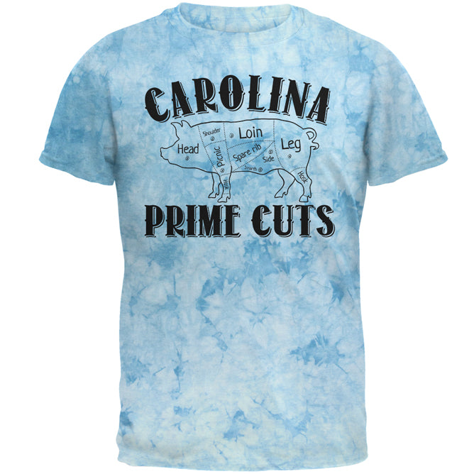 Carolina Prime Cuts Mens T Shirt Men's T-Shirts Old Glory 2XL Crackle Light BLue