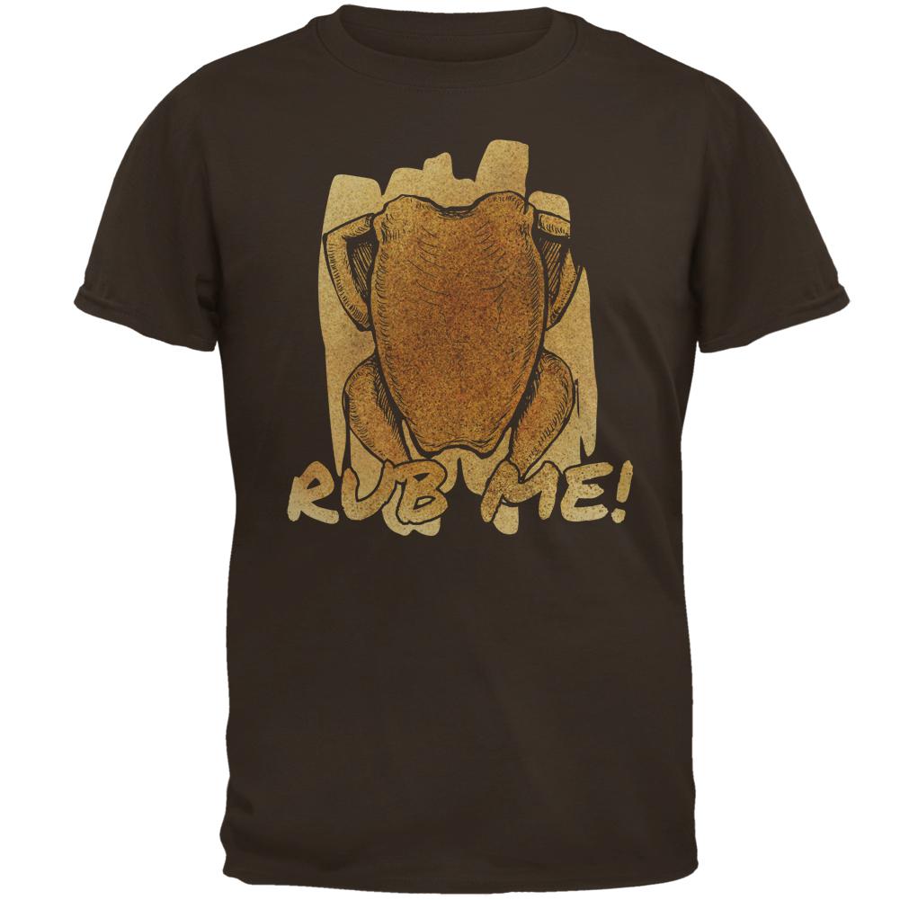 Rub Me Chicken Breast Barbeque Funny Mens T Shirt Men's T-Shirts Old Glory 2XL Brown