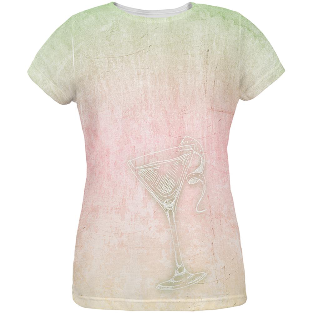 Summer Cocktail Martini All Over Womens T Shirt Women's T-Shirts Old Glory 2XL Multi