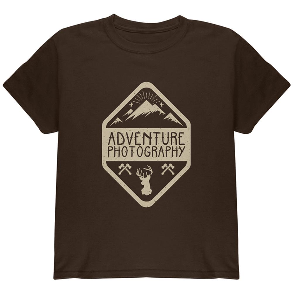 Adventure Photography Youth T Shirt Youth T-Shirts Old Glory LG Dark Chocolate