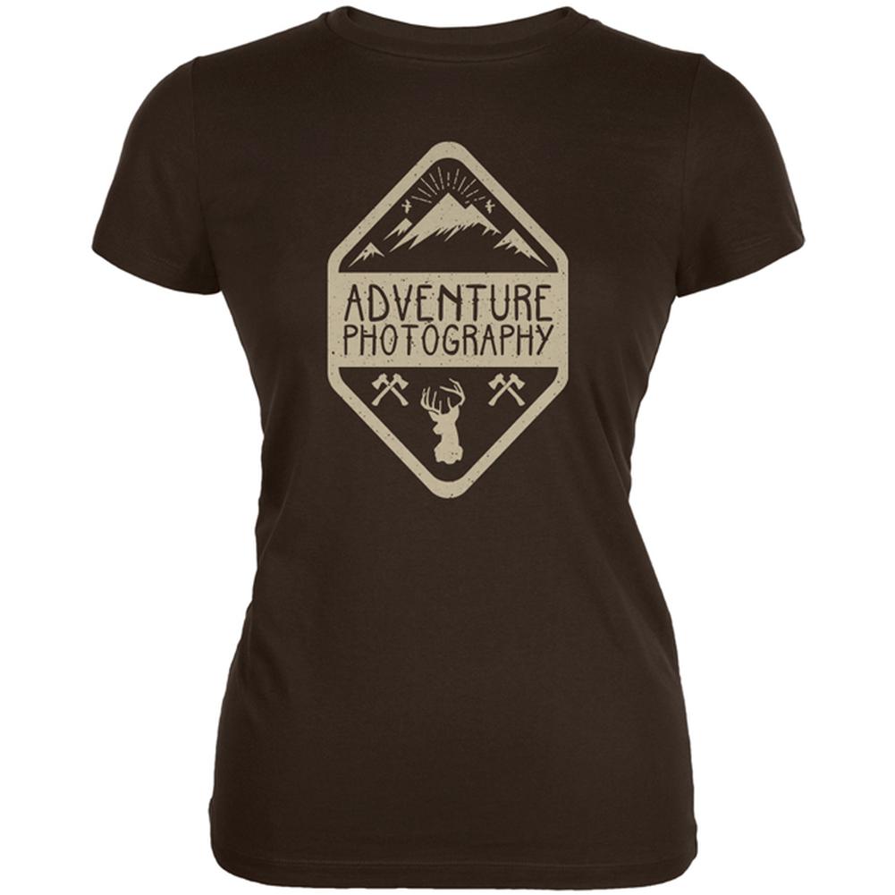 Adventure Photography Juniors Soft T Shirt Juniors T-Shirts Old Glory 2XL Brown