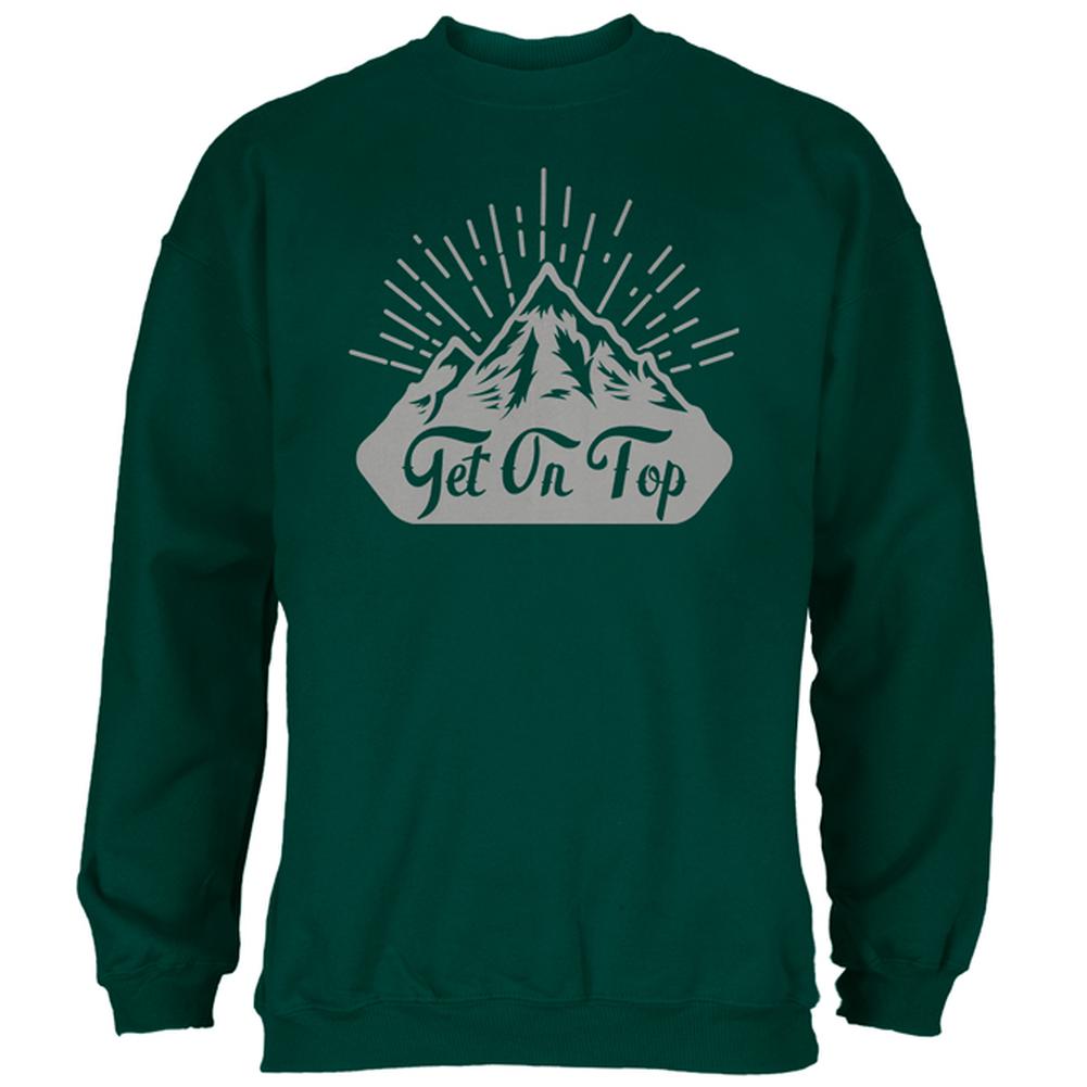 Get On Top Mountain Hiking Mens Sweatshirt Men's Sweatshirts Old Glory 2XL Forest Green
