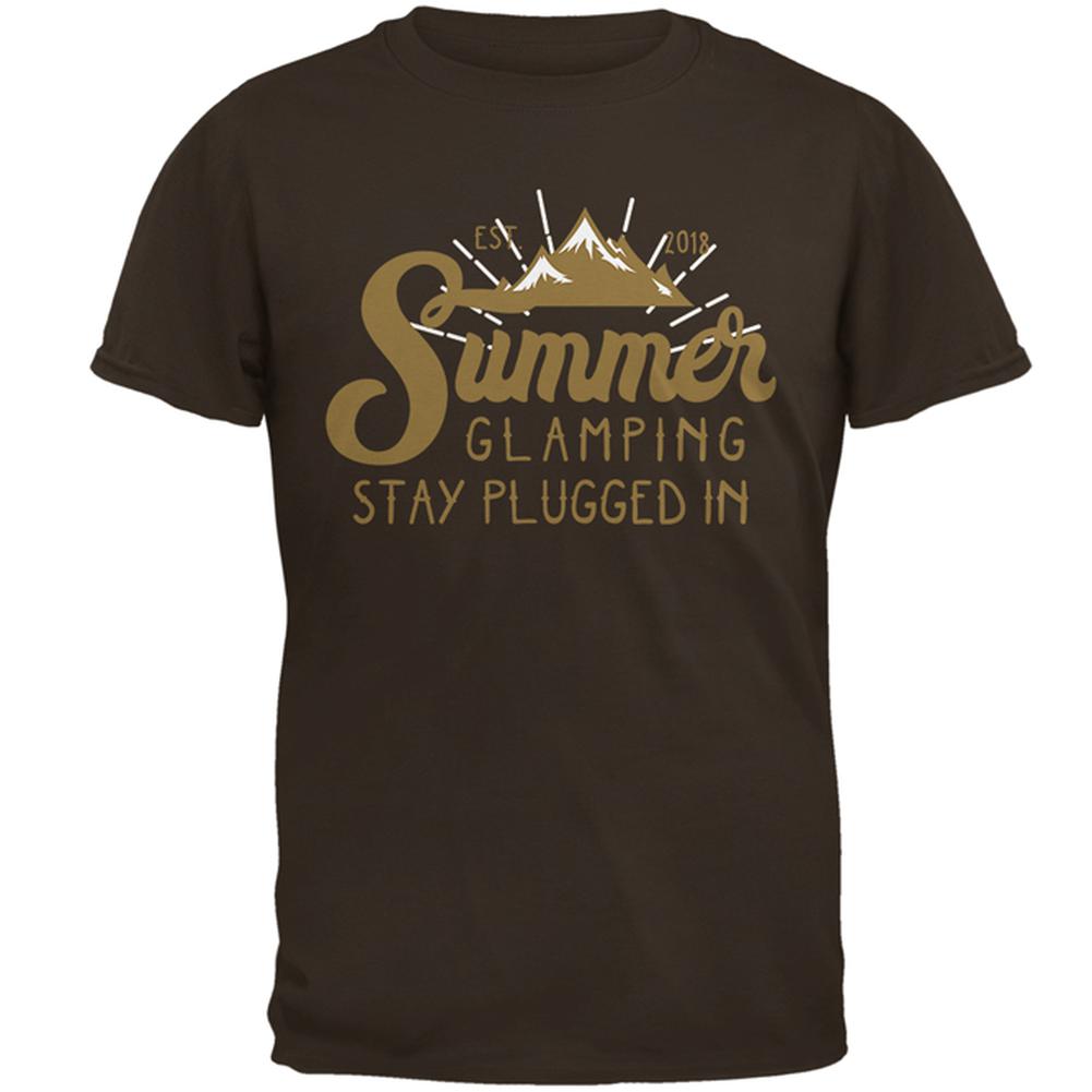 Glamping Plugged In Mens T Shirt Men's T-Shirts Old Glory 2XL Brown