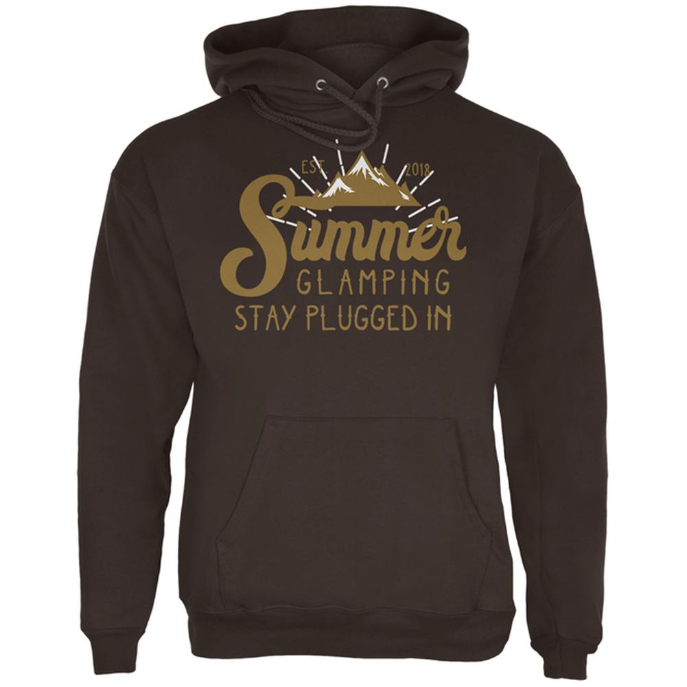 Glamping Plugged In Mens Hoodie Men's Hoodies Old Glory 2XL Brown