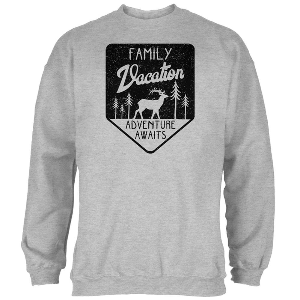 Family Vacation Adventure Awaits Mens Sweatshirt Men's T-Shirts Old Glory 2XL Heather