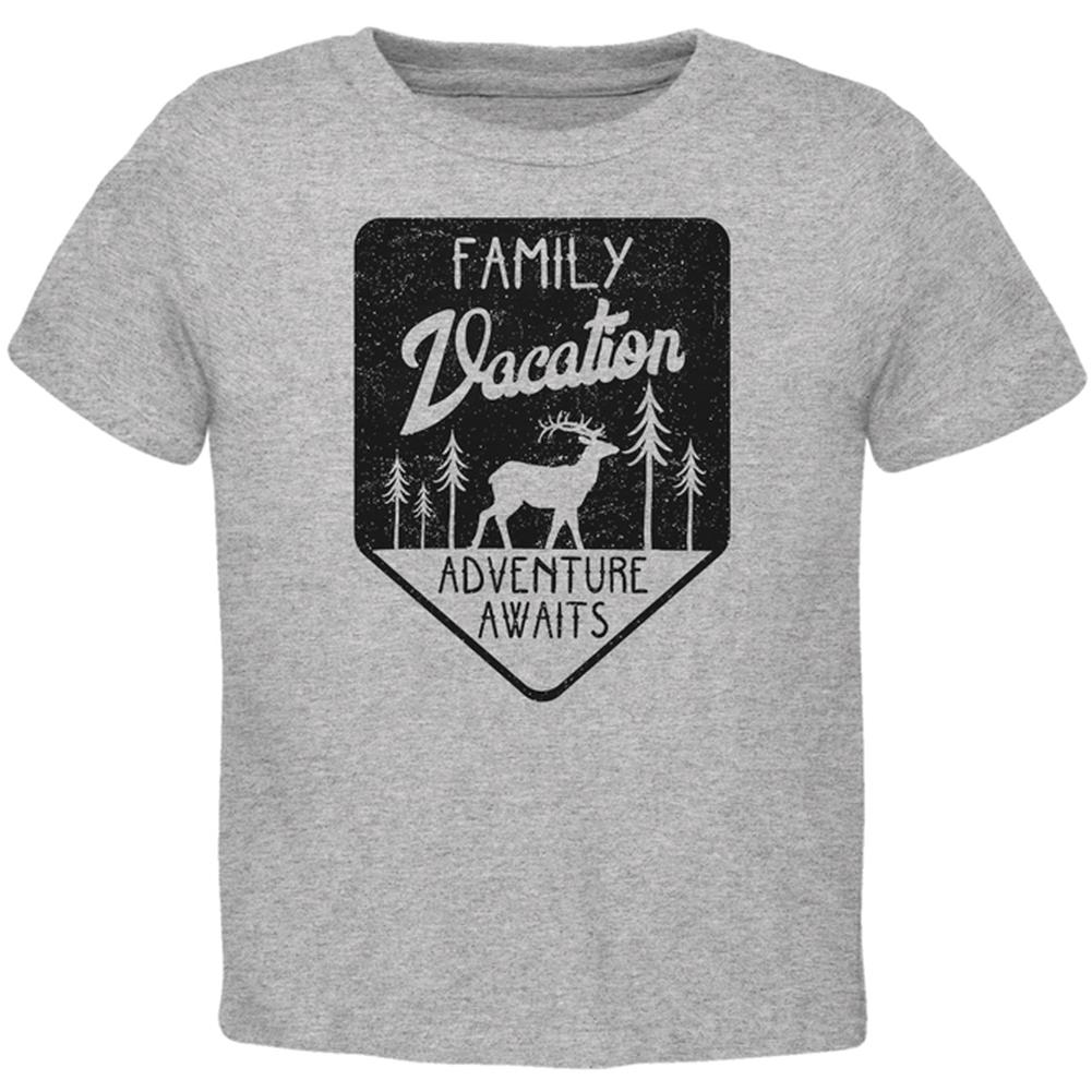 Family Vacation Adventure Awaits Toddler T Shirt Toddler T-Shirts Old Glory 2T Heather