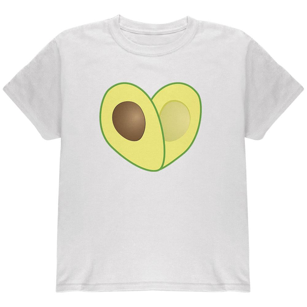 Cinco De Mayo Avocado Heart Youth T Shirt Youth T-Shirts Old Glory LG White