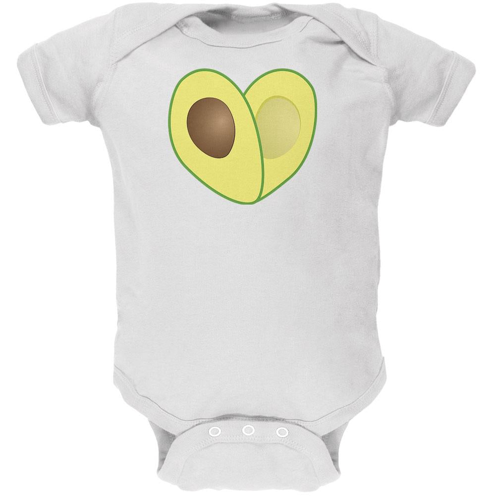 Cinco De Mayo Avocado Heart Soft Baby One Piece Baby One Piece Old Glory 0-3M White