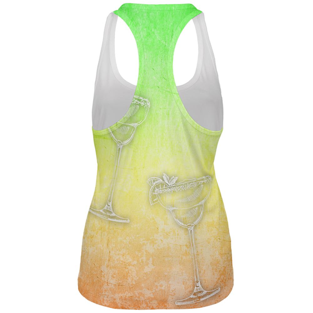Cinco de Mayo Summer Margaritas All Over Womens Work Out Tank Top Women's Tank Tops Old Glory